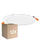 Confezione Multipack 12x Osram Downlight LED Recess Slim Bianca 22W 2000lm 110D - 830 Luce Calda -  | Ritaglio 120mm - IP20
