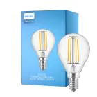 Philips Corepro LED Lustre E14 Sferica Filamento Chiara 4.3W 470lm - 827 Bianco Molto Caldo | Sostitutiva 40W