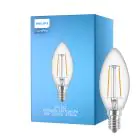 Philips Corepro LED Candela E14 Filamento Chiara 2W 250lm – 827 – Bianco Molto Caldo | Sostitutiva 25W