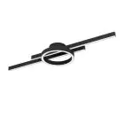 Eglo Luce da soffitto Amandolo Acciaio Nero 23.5W 2850lm - 827-865 Regolabile Bianca + RGB | Dimmerabile